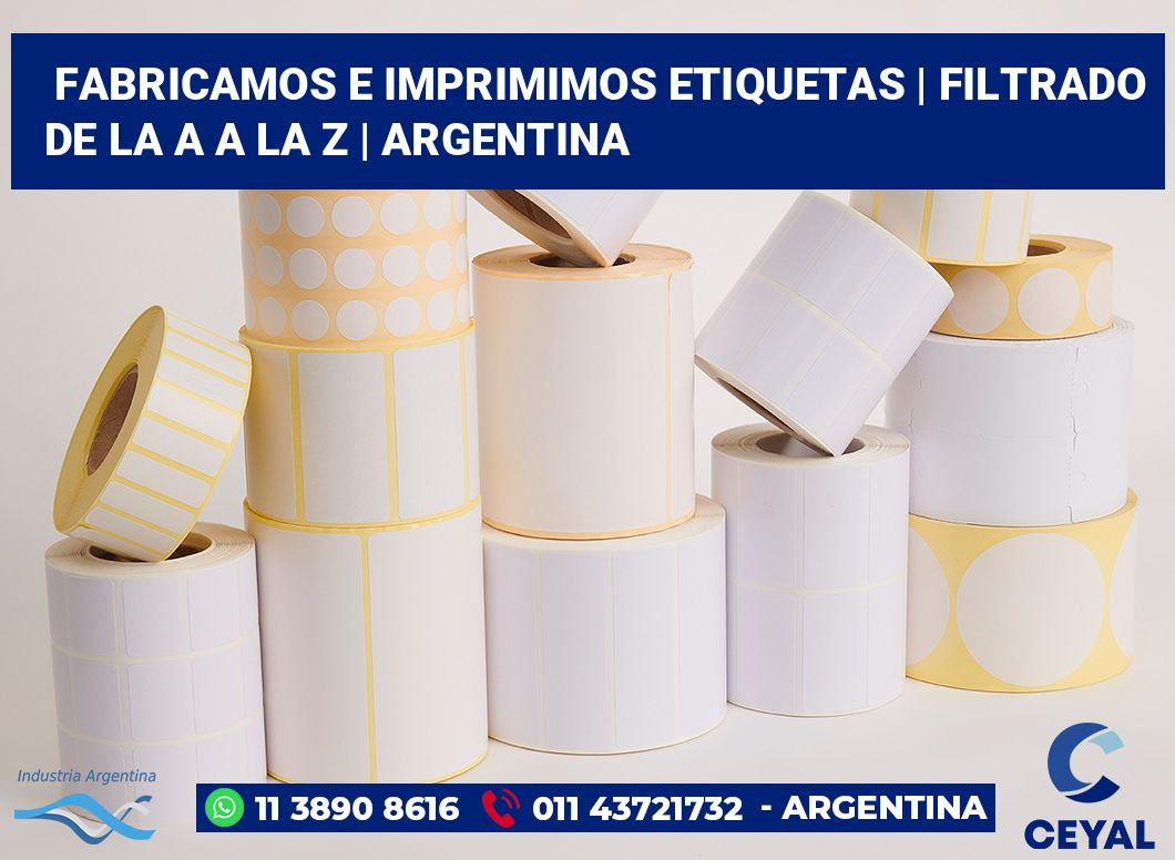 Fabricamos e imprimimos etiquetas | Filtrado de la A a la Z | Argentina
