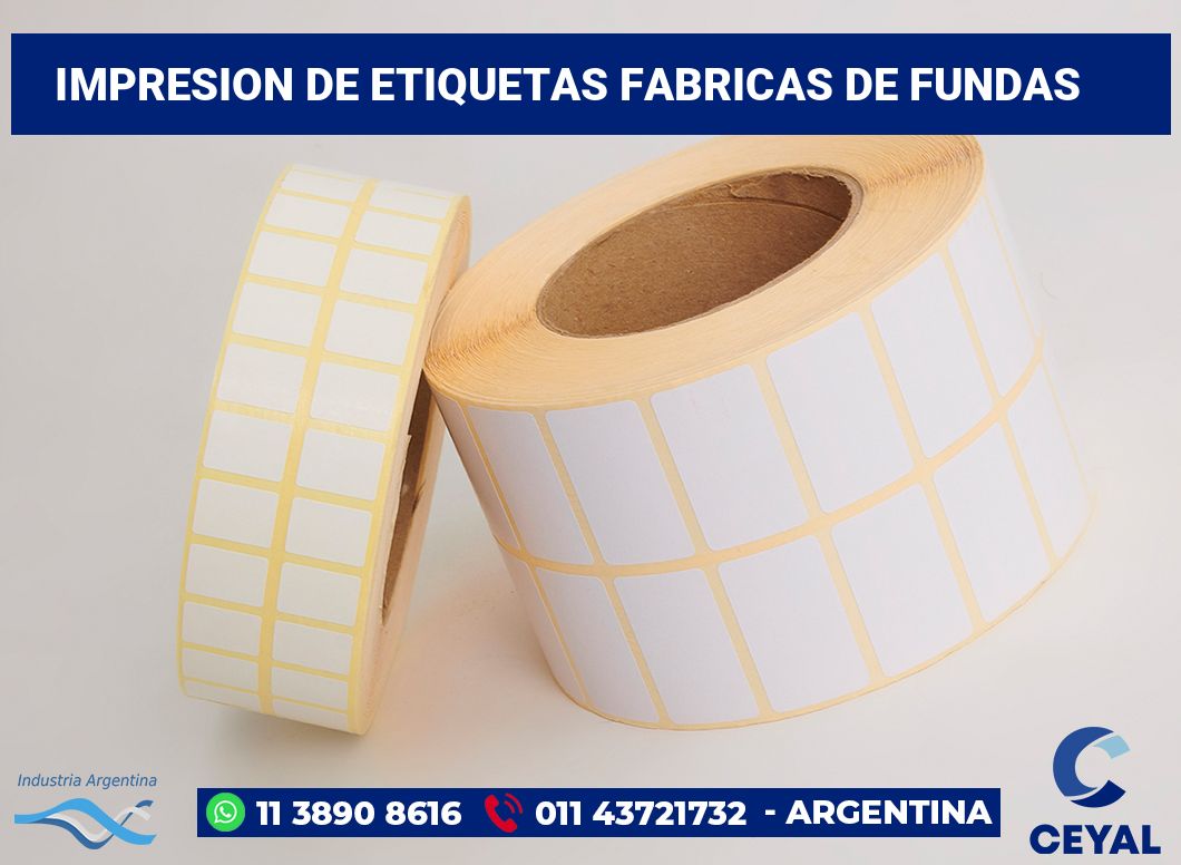 Impresion de etiquetas Fabricas de fundas