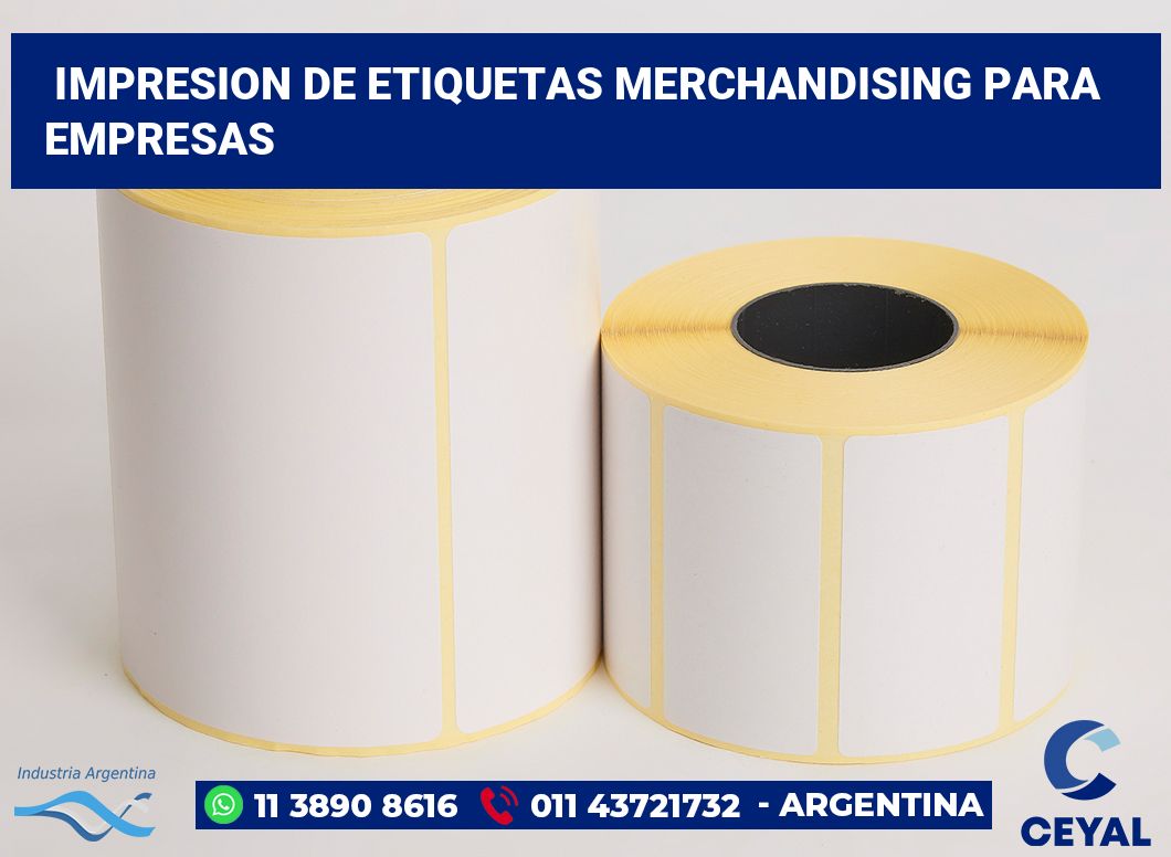 Impresion de etiquetas Merchandising para empresas