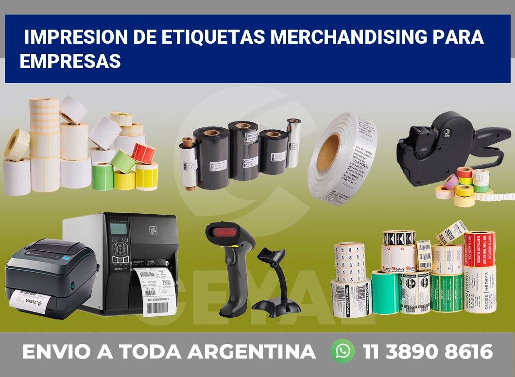 Impresion de etiquetas Merchandising para empresas