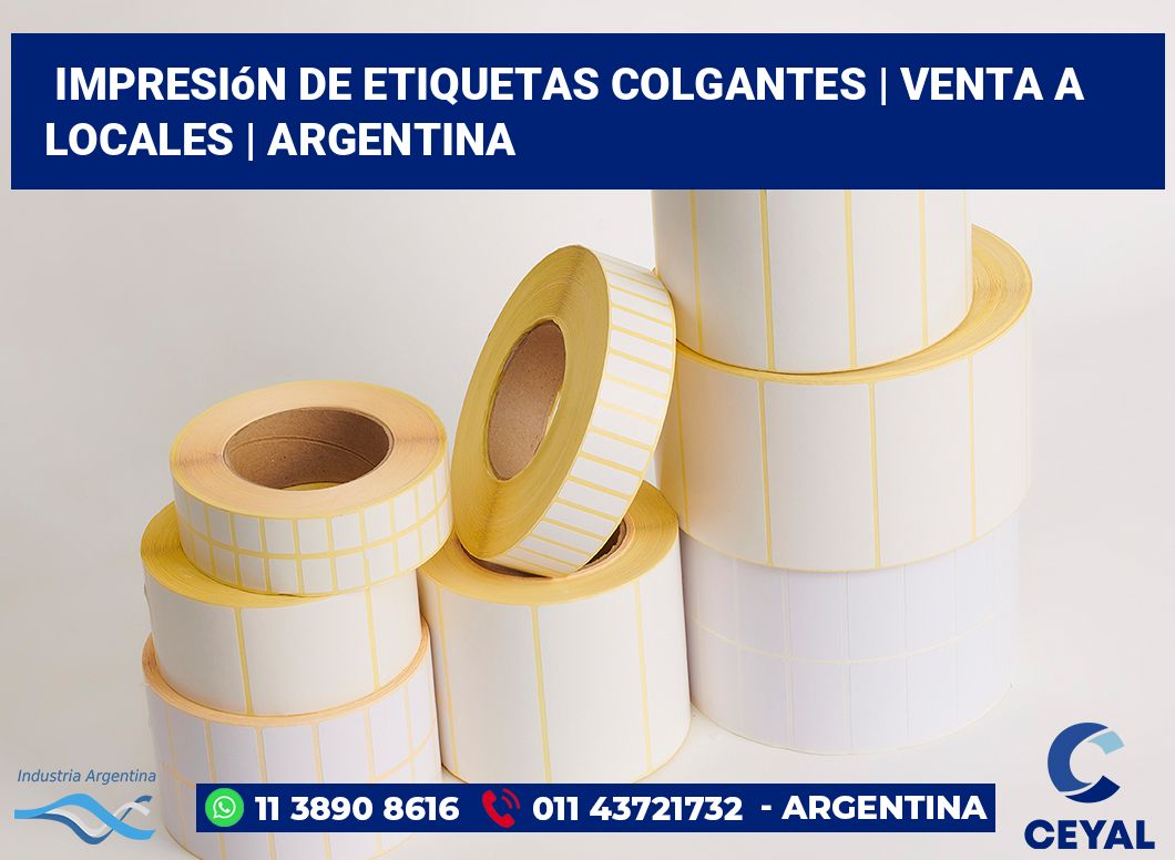 Impresión de etiquetas colgantes | Venta a locales | Argentina