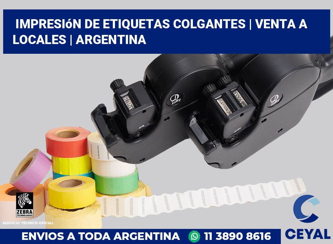 Impresión de etiquetas colgantes | Venta a locales | Argentina