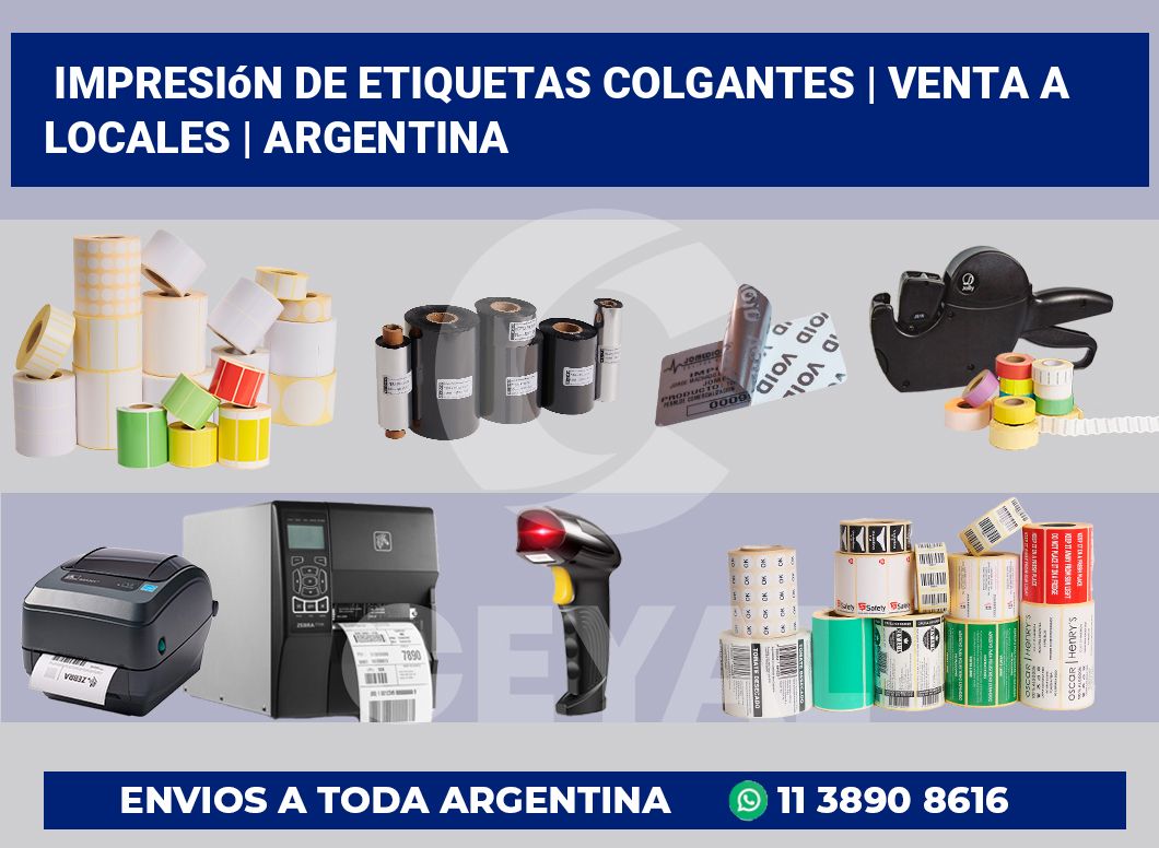 Impresión de etiquetas colgantes | Venta a locales | Argentina