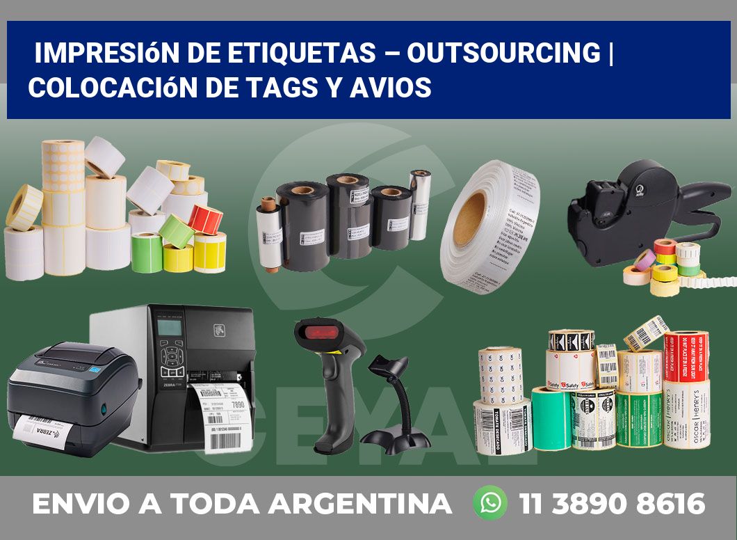 Impresión de etiquetas – Outsourcing | Colocación de tags y avios