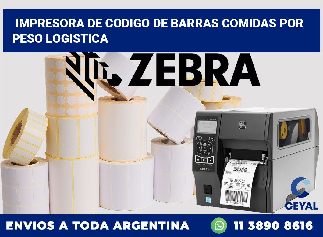 Impresora de codigo de barras Comidas por peso logistica