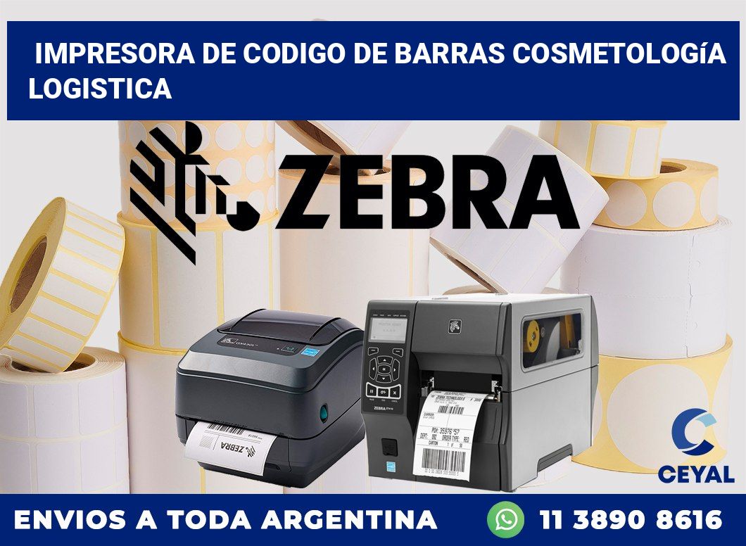Impresora de codigo de barras Cosmetología logistica