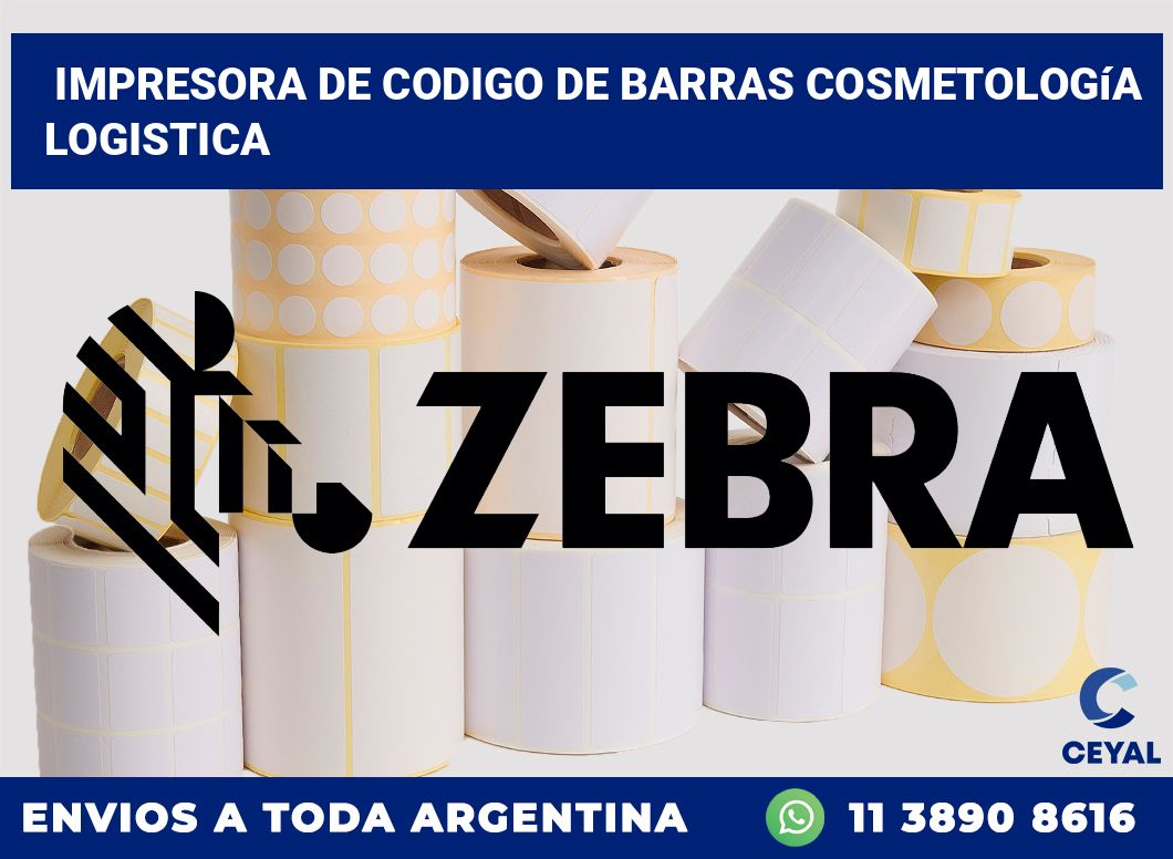 Impresora de codigo de barras Cosmetología logistica