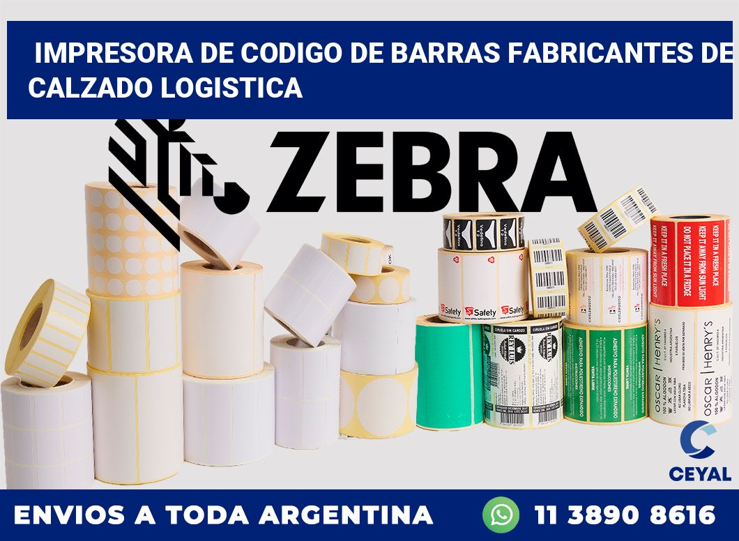 Impresora de codigo de barras Fabricantes de calzado logistica