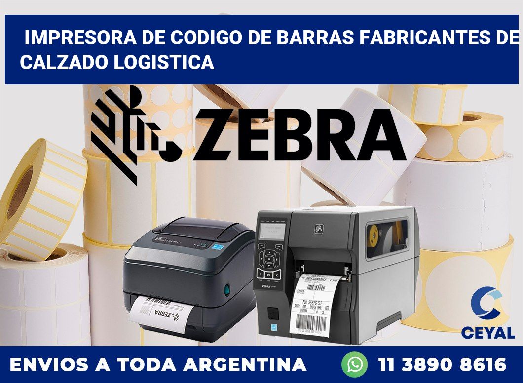 Impresora de codigo de barras Fabricantes de calzado logistica