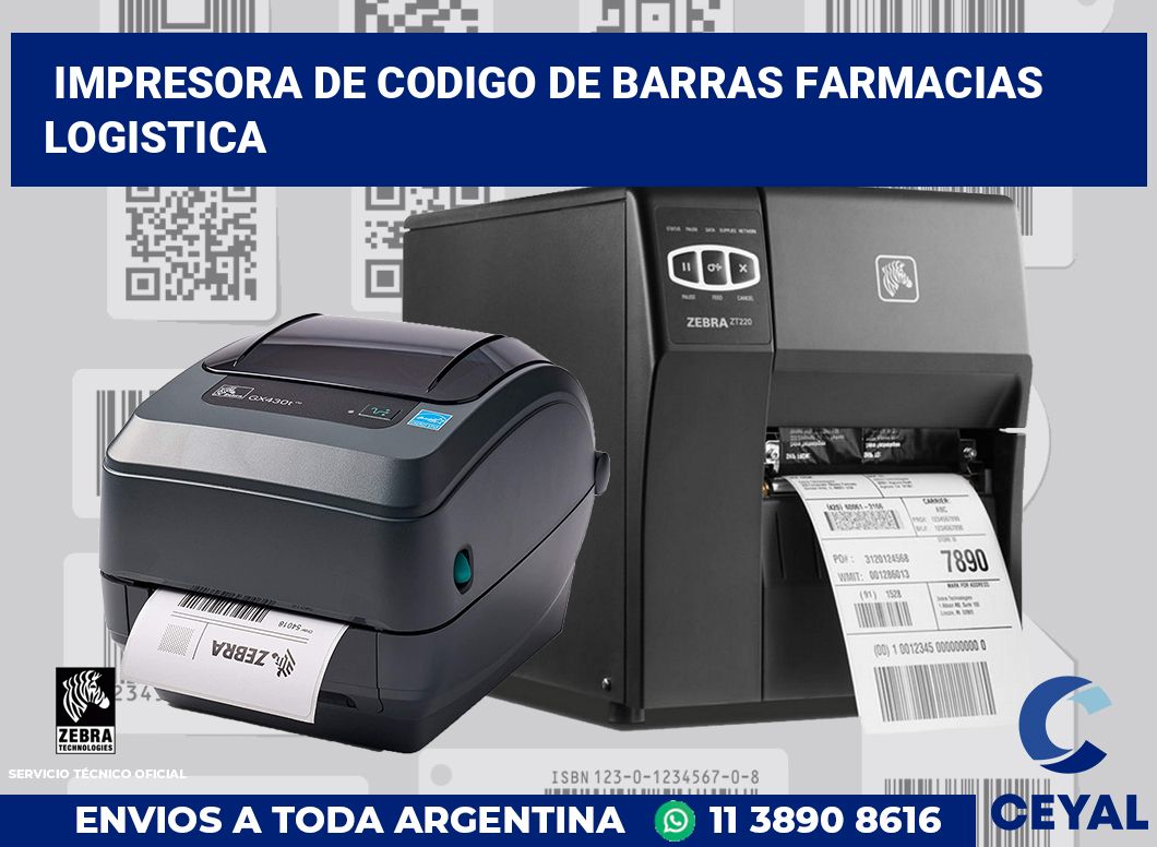Impresora de codigo de barras Farmacias logistica