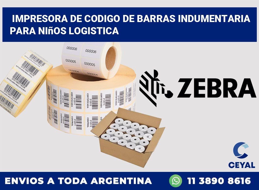 Impresora de codigo de barras Indumentaria para niños logistica