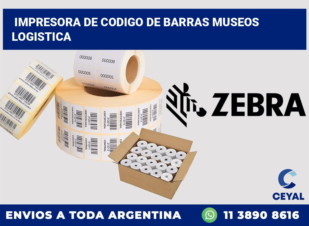 Impresora de codigo de barras Museos logistica