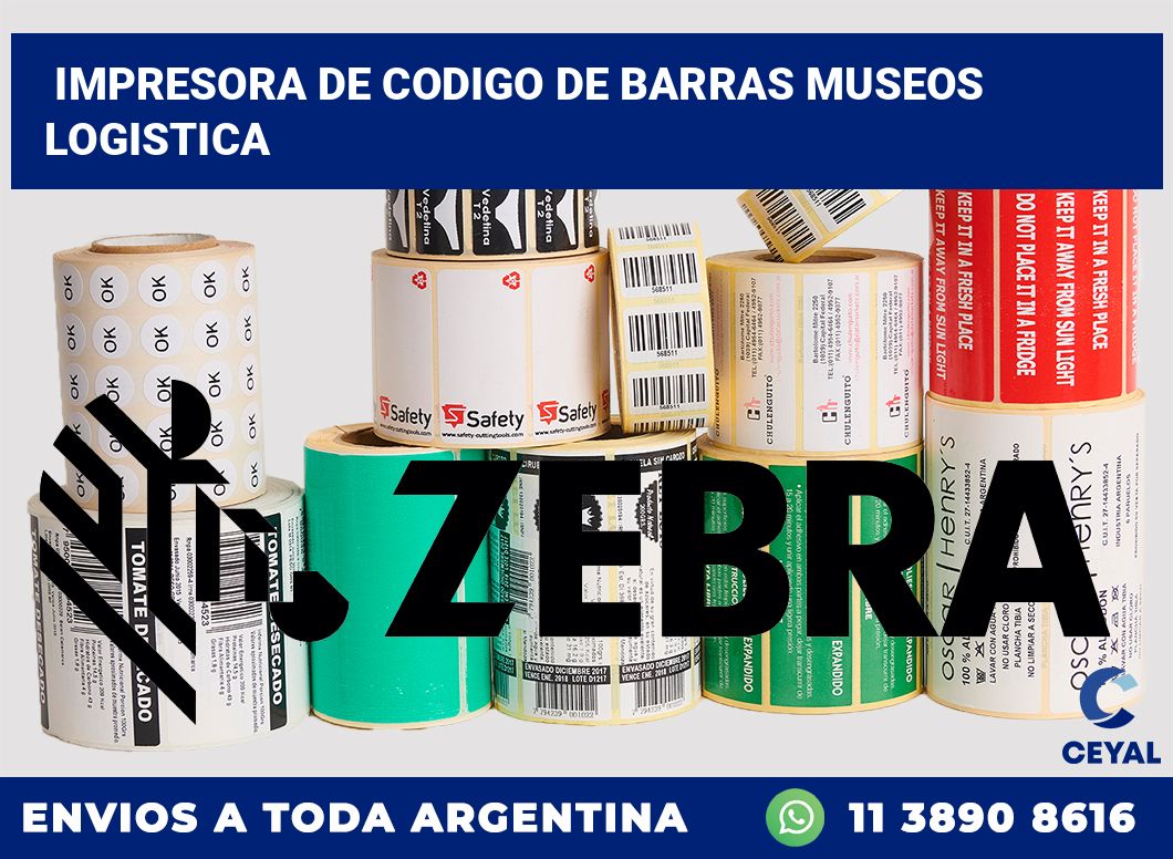 Impresora de codigo de barras Museos logistica