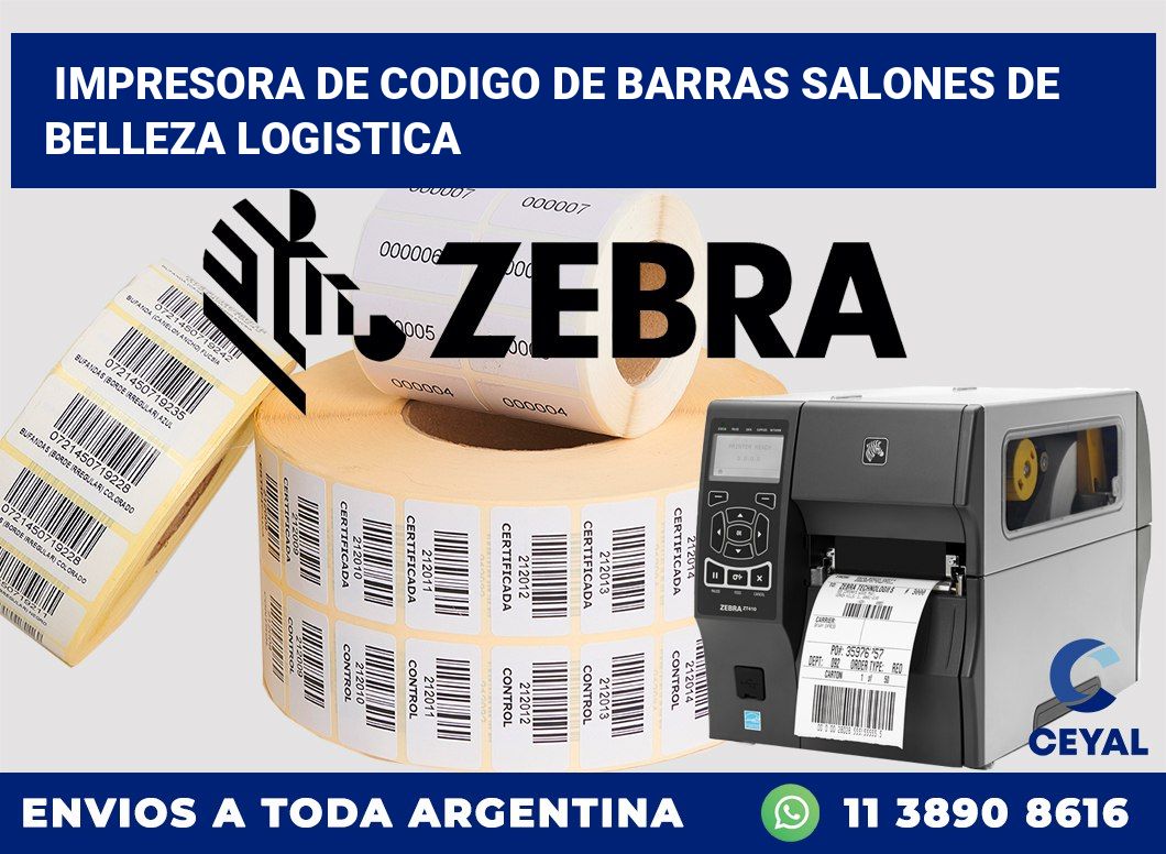 Impresora de codigo de barras Salones de belleza logistica