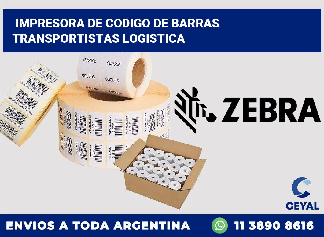 Impresora de codigo de barras Transportistas logistica