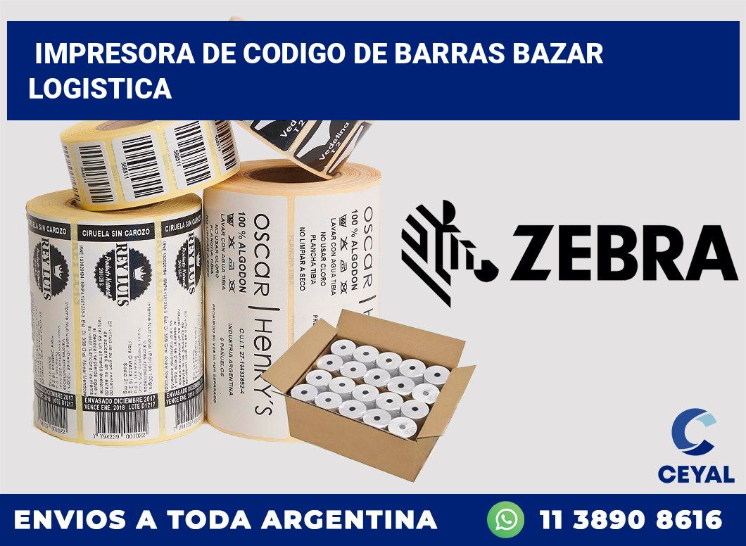 Impresora de codigo de barras bazar logistica