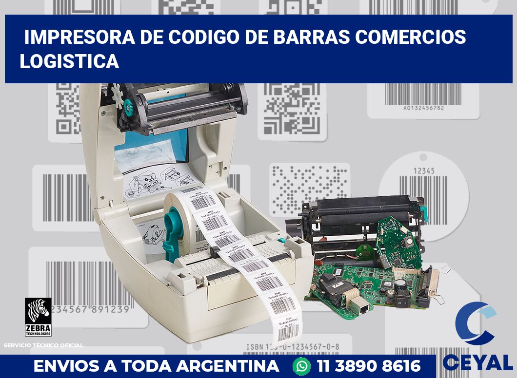 Impresora de codigo de barras comercios logistica