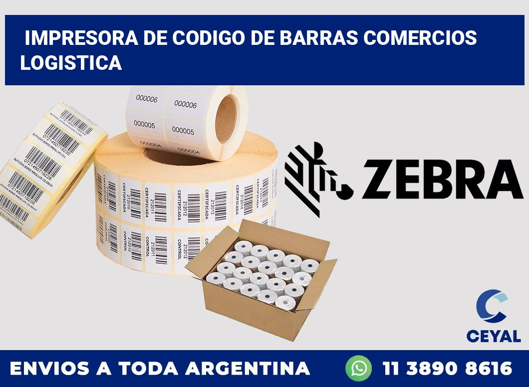 Impresora de codigo de barras comercios logistica