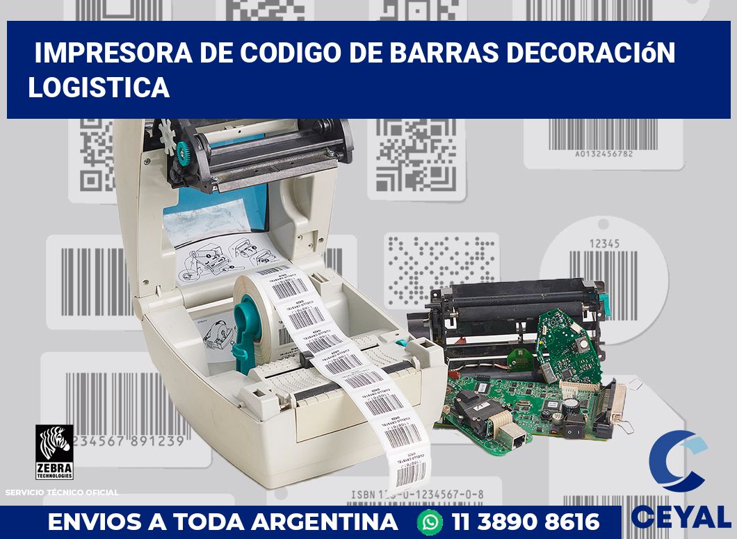 Impresora de codigo de barras decoración logistica