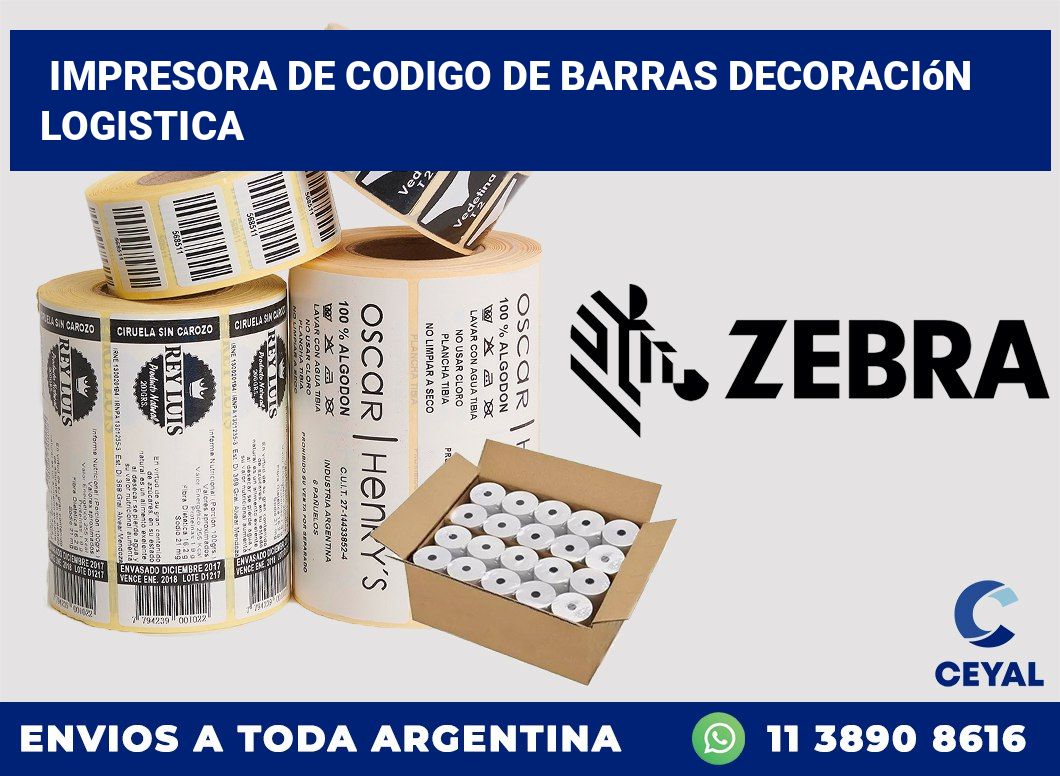Impresora de codigo de barras decoración logistica