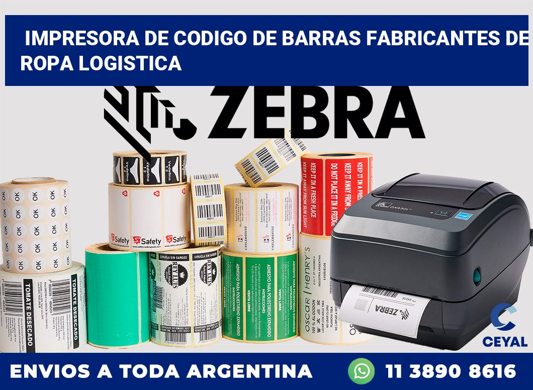 Impresora de codigo de barras fabricantes de ropa logistica