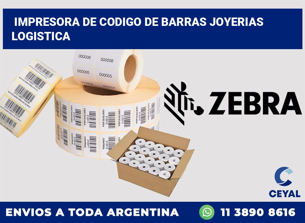 Impresora de codigo de barras joyerias logistica