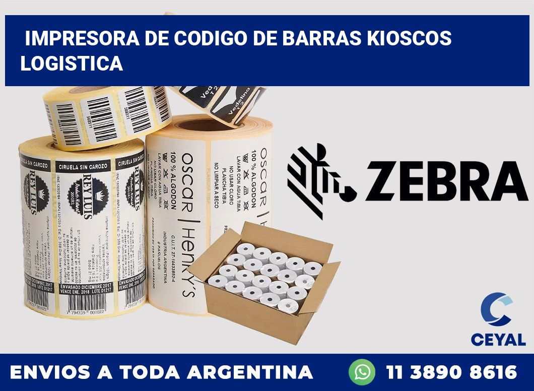 Impresora de codigo de barras kioscos logistica