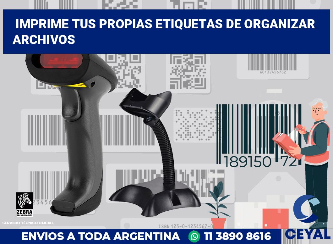Imprime tus Propias Etiquetas de Organizar Archivos