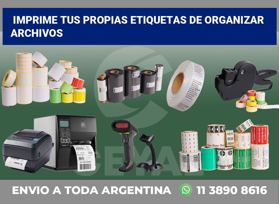 Imprime tus Propias Etiquetas de Organizar Archivos