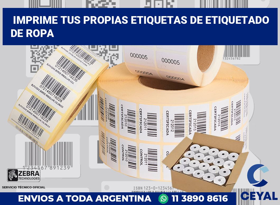 Imprime tus Propias Etiquetas de etiquetado de ropa