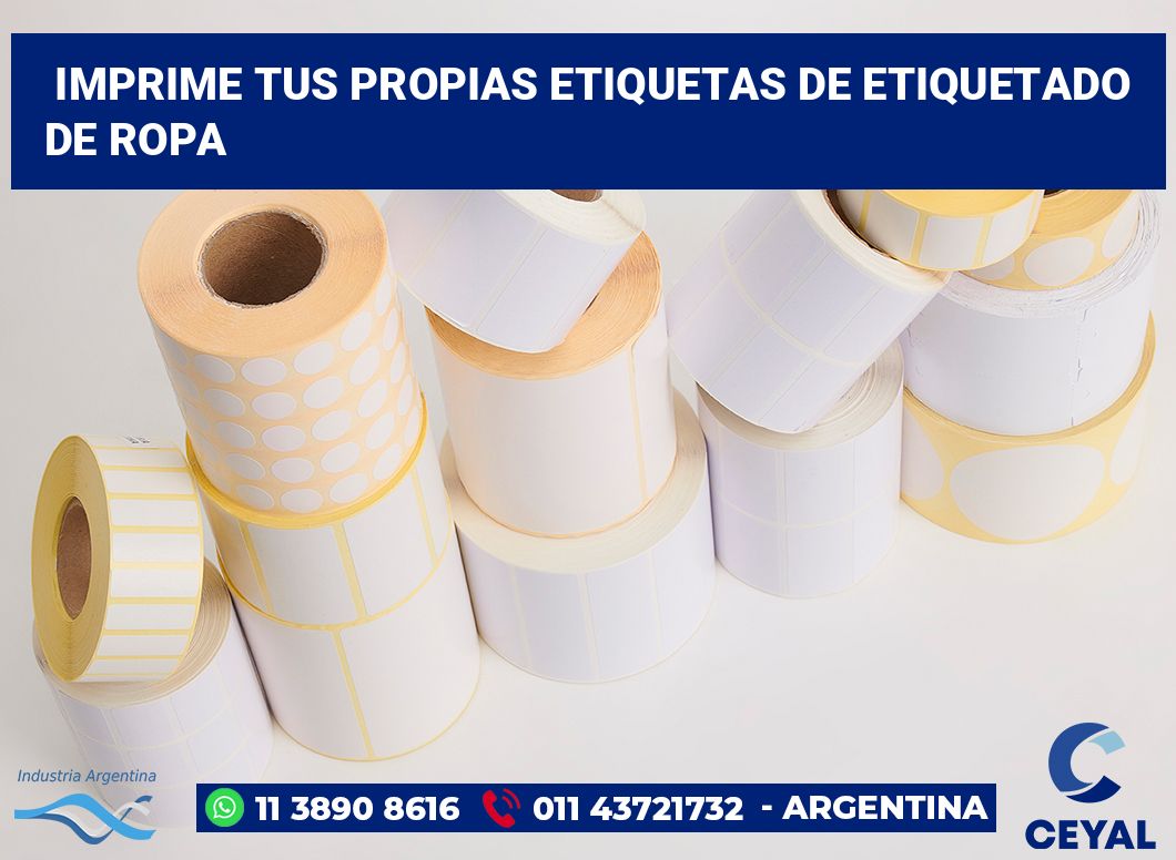 Imprime tus Propias Etiquetas de etiquetado de ropa