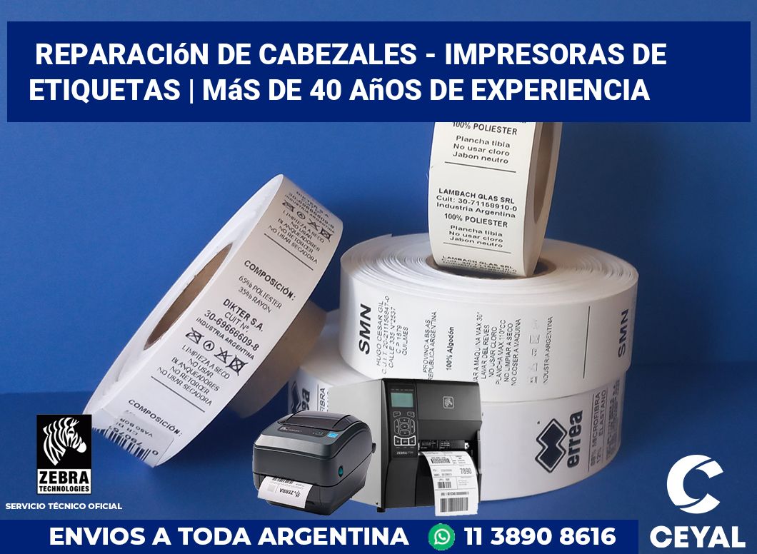 Reparación de cabezales - impresoras de etiquetas | Más de 40 años de experiencia