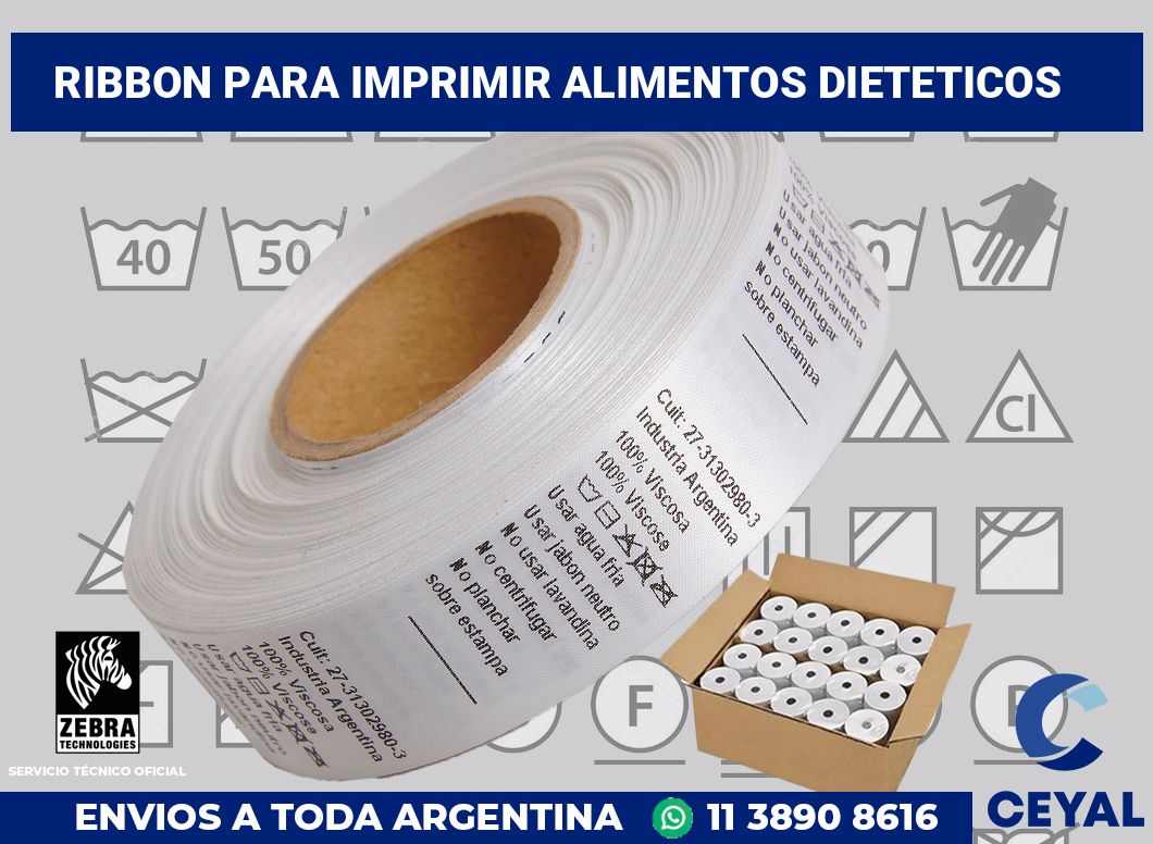 Ribbon para imprimir Alimentos dieteticos