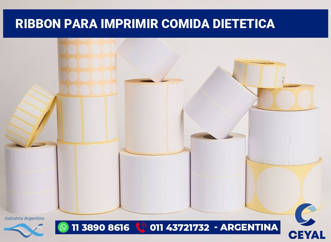 Ribbon para imprimir comida dietetica