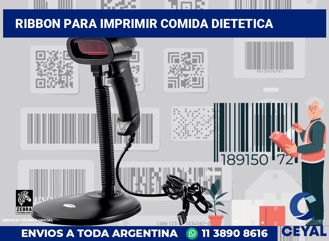 Ribbon para imprimir comida dietetica