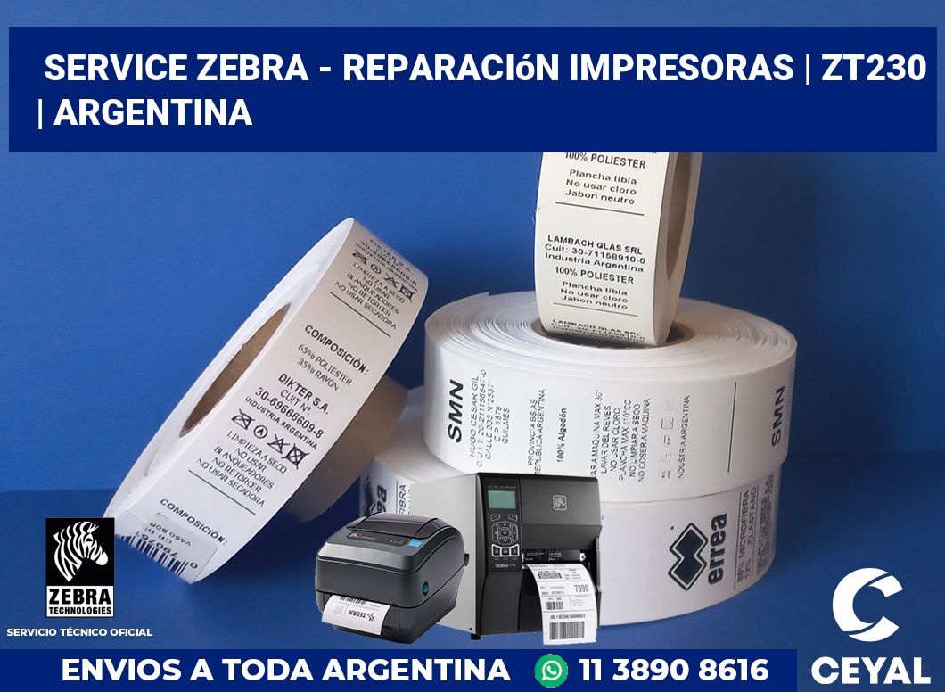 Service Zebra - Reparación impresoras | zt230 | Argentina