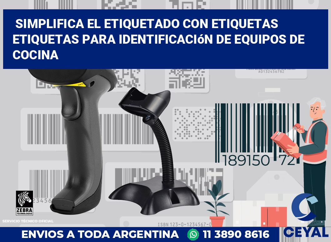Simplifica el Etiquetado con Etiquetas Etiquetas para Identificación de Equipos de Cocina