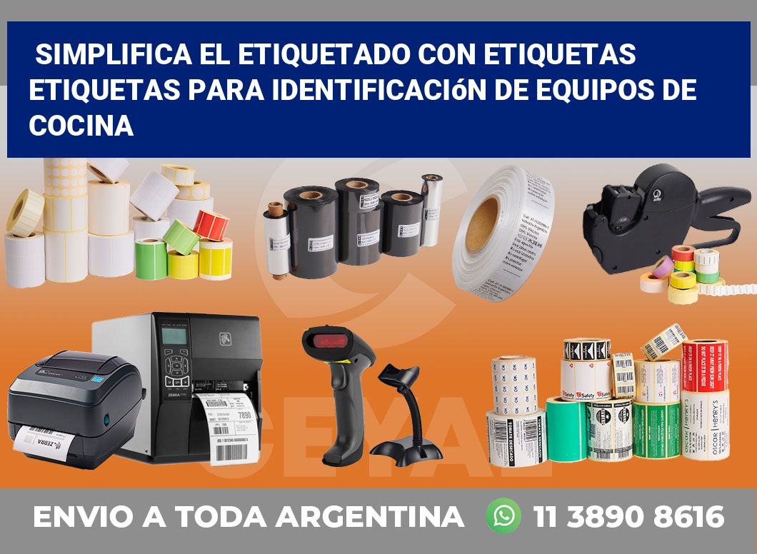 Simplifica el Etiquetado con Etiquetas Etiquetas para Identificación de Equipos de Cocina