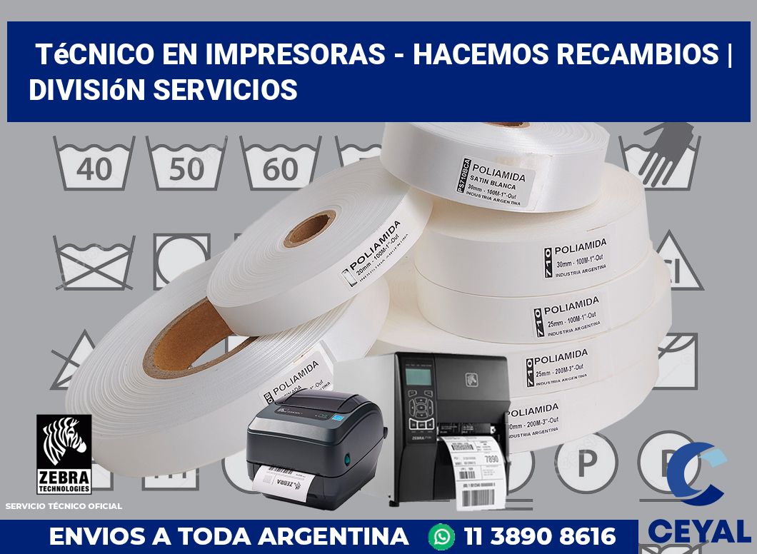 Técnico en impresoras - hacemos recambios | División Servicios
