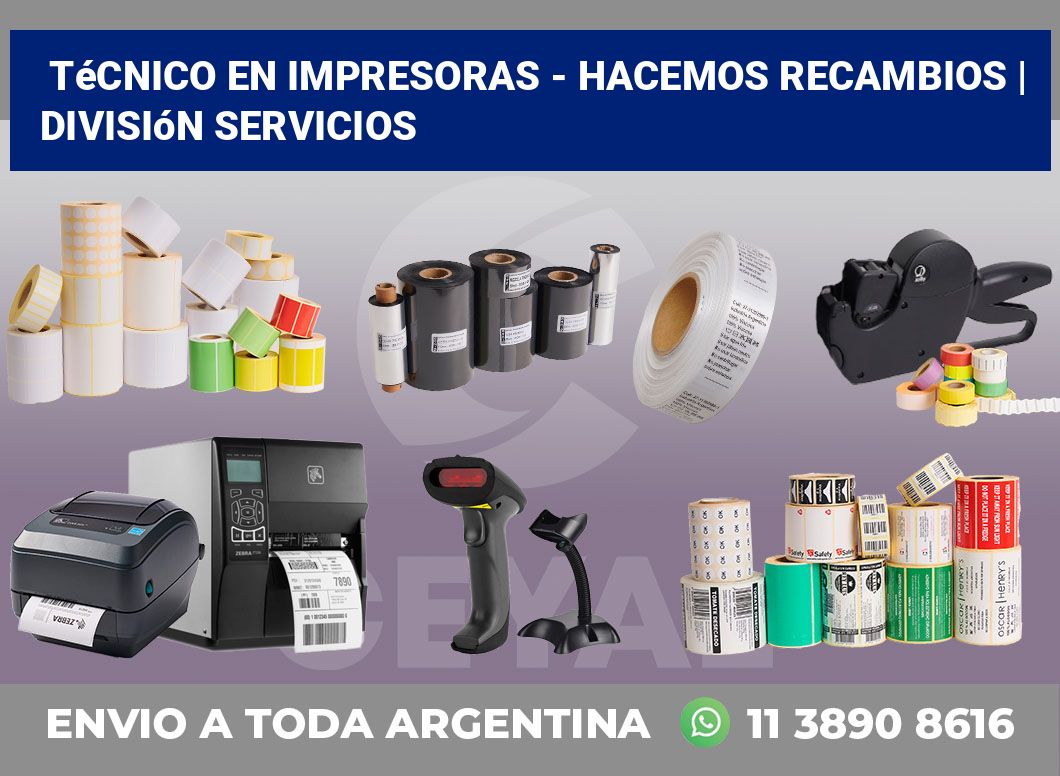 Técnico en impresoras – hacemos recambios | División Servicios