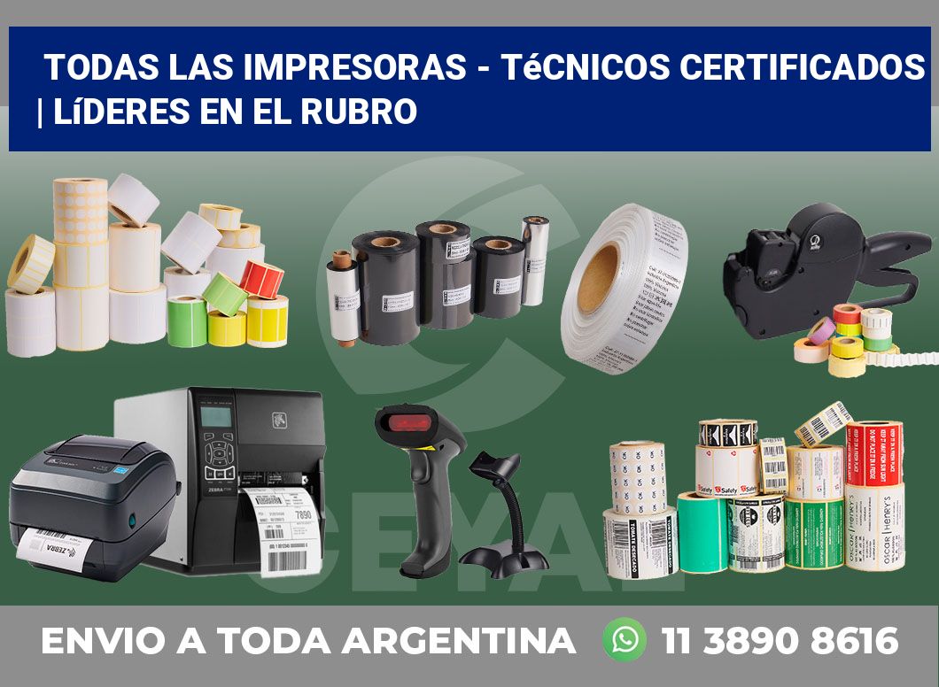 Todas las impresoras – Técnicos certificados | Líderes en el rubro