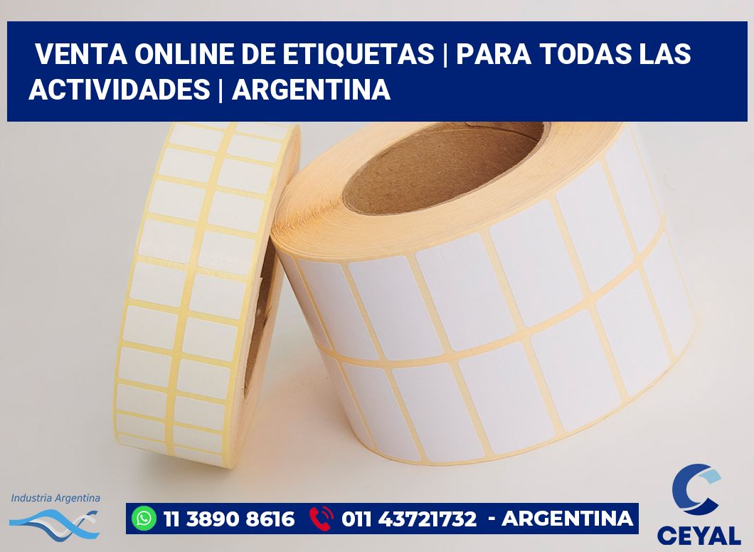 Venta online de etiquetas | Para todas las actividades | Argentina