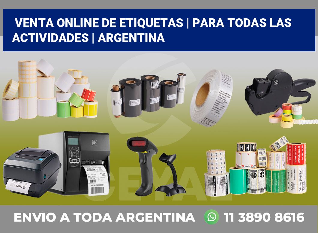 Venta online de etiquetas | Para todas las actividades | Argentina