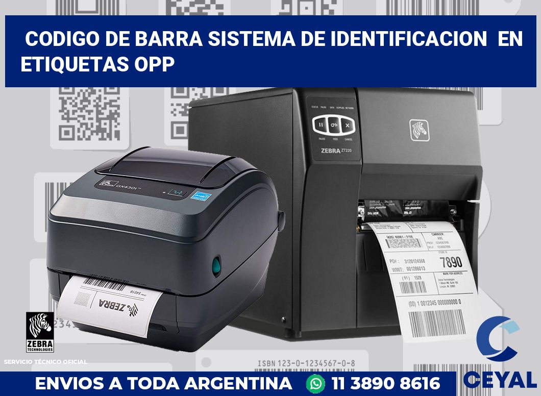 codigo de barra sistema de identificacion  en etiquetas OPP