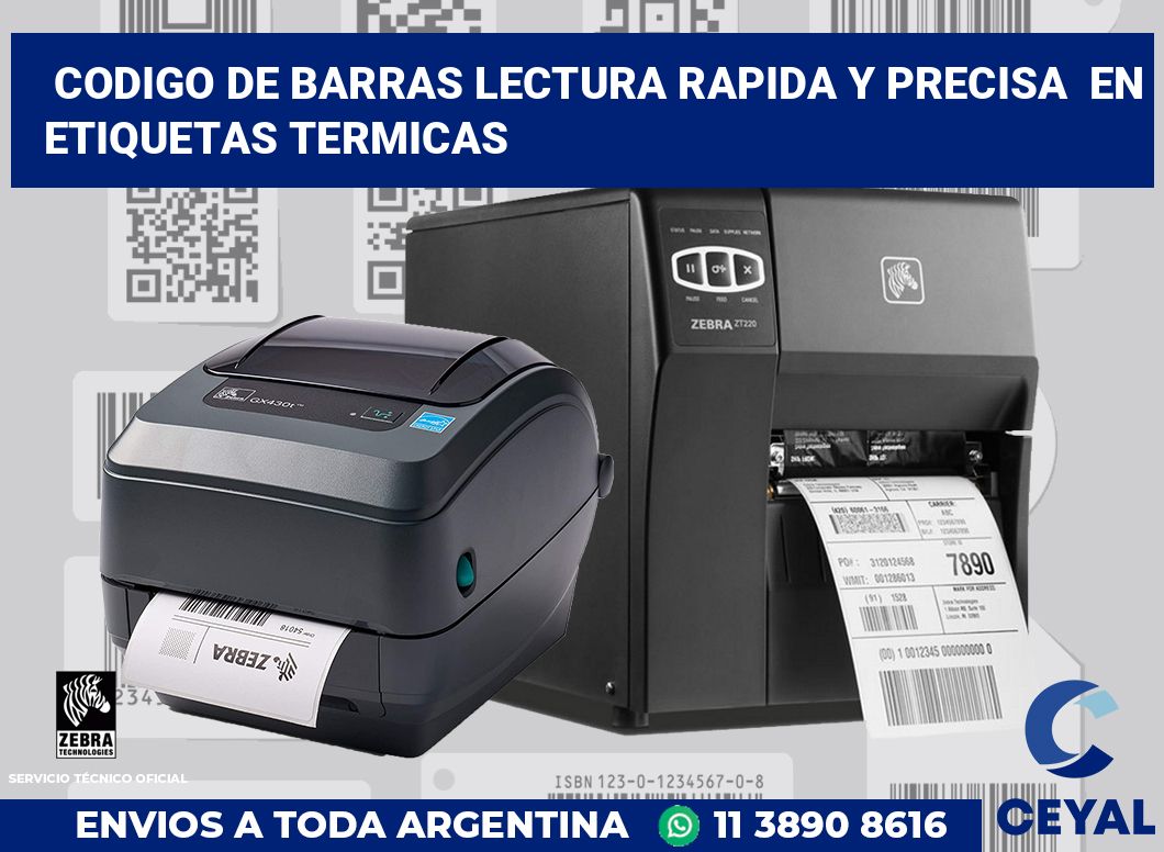 codigo de barras lectura rapida y precisa  en etiquetas termicas