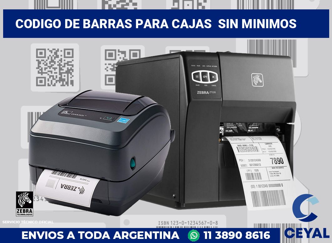 codigo de barras para cajas  sin minimos