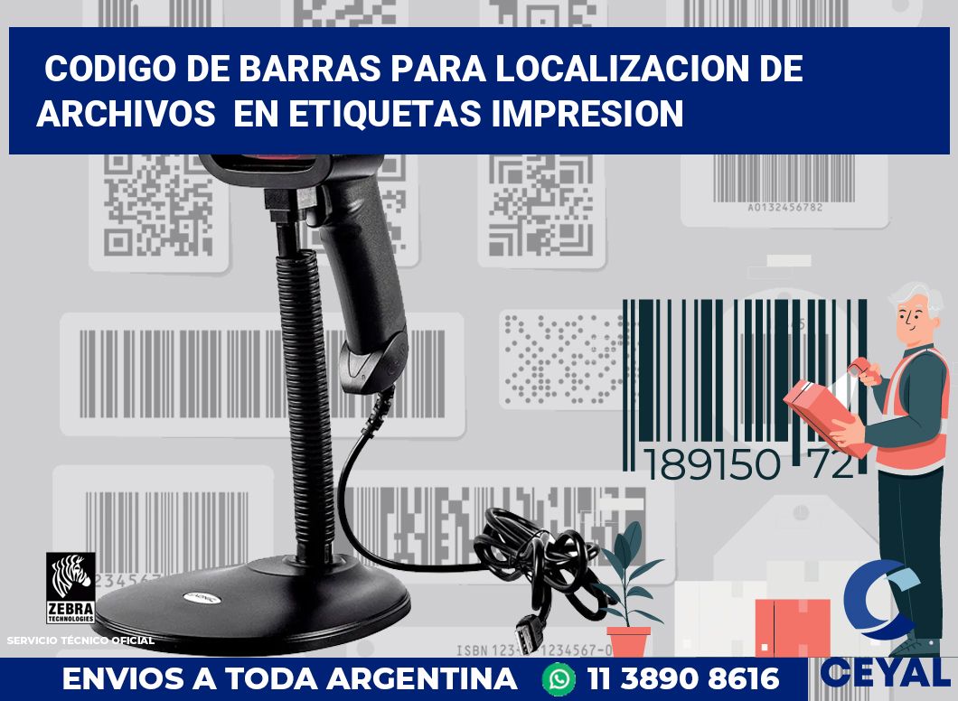 codigo de barras para localizacion de archivos  en etiquetas impresion