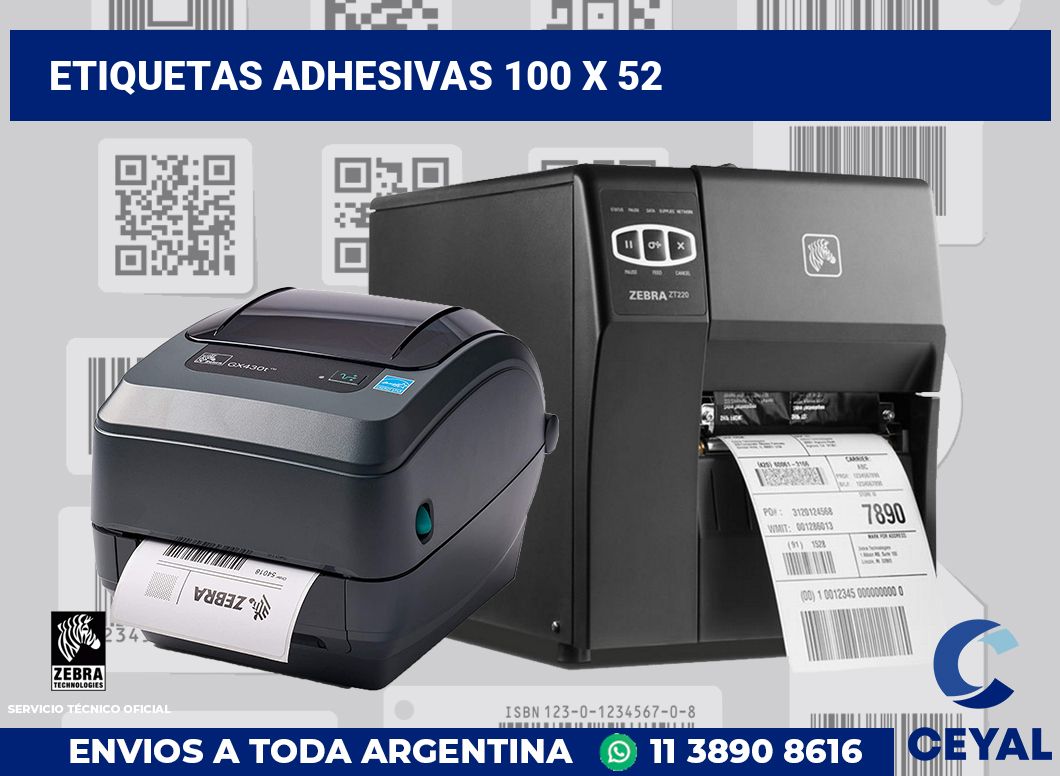 etiquetas adhesivas 100 x 52