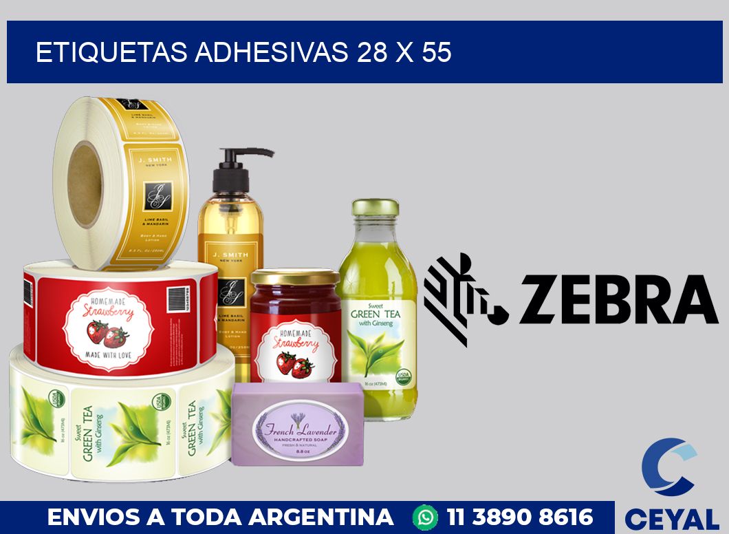 etiquetas adhesivas 28 x 55