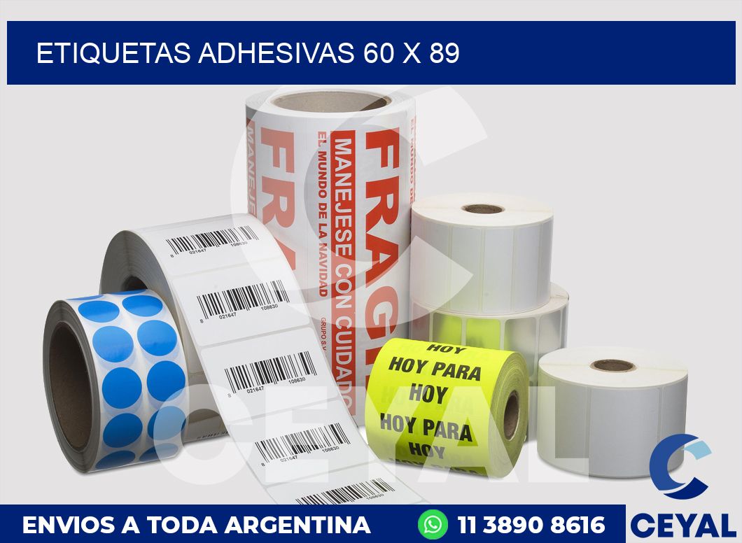 etiquetas adhesivas 60 x 89